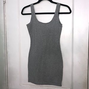 Gray open back cami dress